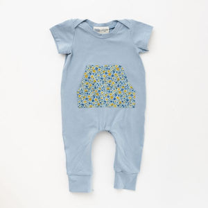 Zipper Romper in Prairie Garden