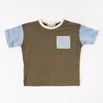 Load image into Gallery viewer, Relaxed Pocket Tee in Olive Prairie
