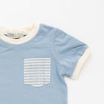 Load image into Gallery viewer, Ringer Pocket Tee in Prairie Sky
