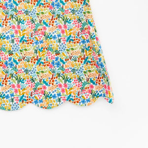 Scalloped Dress in Summer Wildflowers