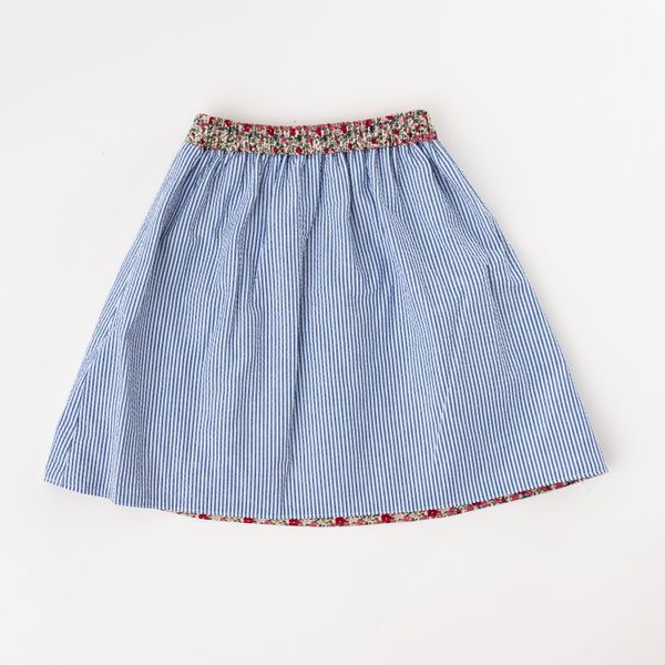 Reversible Skirt in Azure Posy