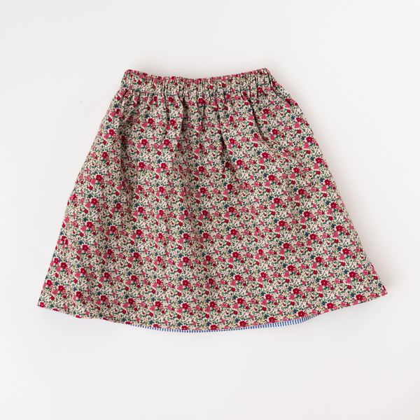 Reversible Skirt in Azure Posy