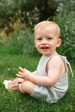 Load image into Gallery viewer, Knotted Shortall in Prairie Stripe
