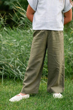 Load image into Gallery viewer, Gaucho Pant in Olive Linen

