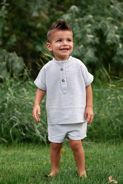 Popover Shirt in Prairie Stripe