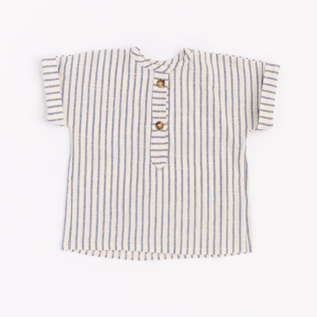 Popover Shirt in Lake Stripe