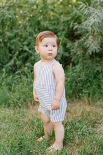 Load image into Gallery viewer, Knotted Shortall in Lake Stripe
