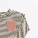 Load image into Gallery viewer, Bamboo Modern Tee in Olive Stripe
