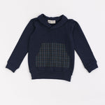 Load image into Gallery viewer, Bamboo Shawl Collar Sweatshirt in Midnight Mistletoe
