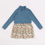 Load image into Gallery viewer, Funnel Sweatshirt Dress in Tide Meadow
