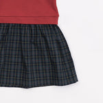 Load image into Gallery viewer, Funnel Sweatshirt Dress in Currant Mistletoe
