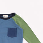 Load image into Gallery viewer, Bamboo Raglan Pullover in Pacific Colorblock
