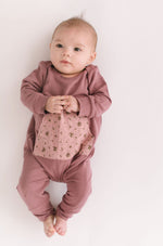 Load image into Gallery viewer, Bamboo Zipper Romper in Elderberry
