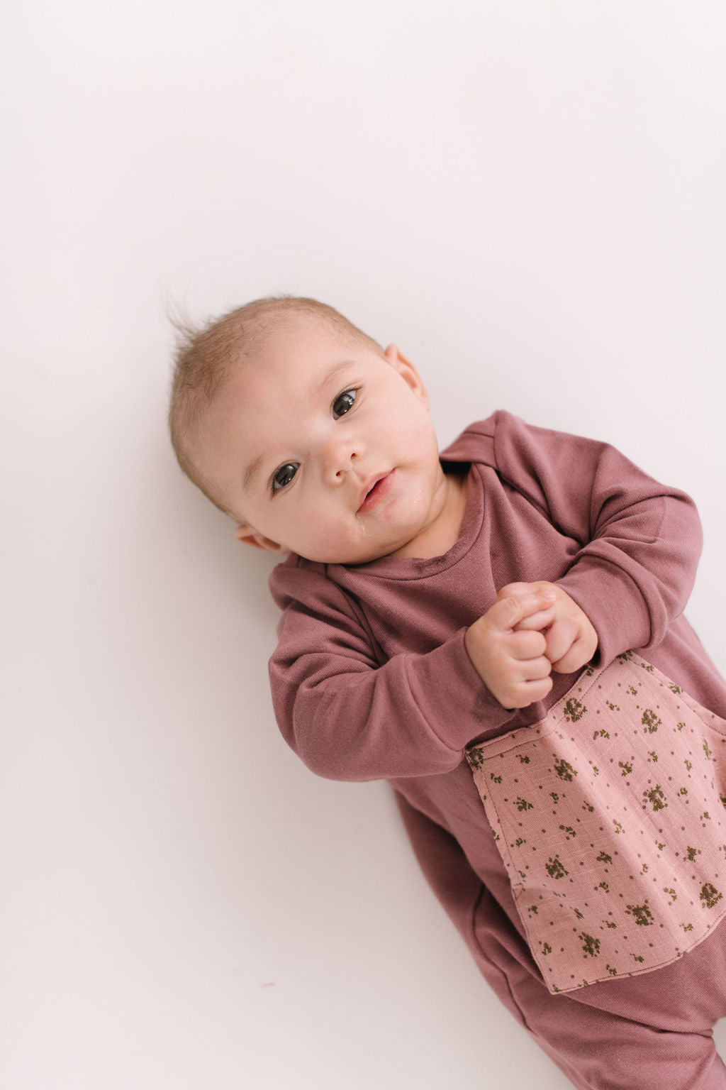 Bamboo Zipper Romper in Elderberry