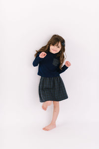 Reversible Skirt in Mistletoe Plaid