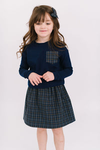 Reversible Skirt in Mistletoe Plaid