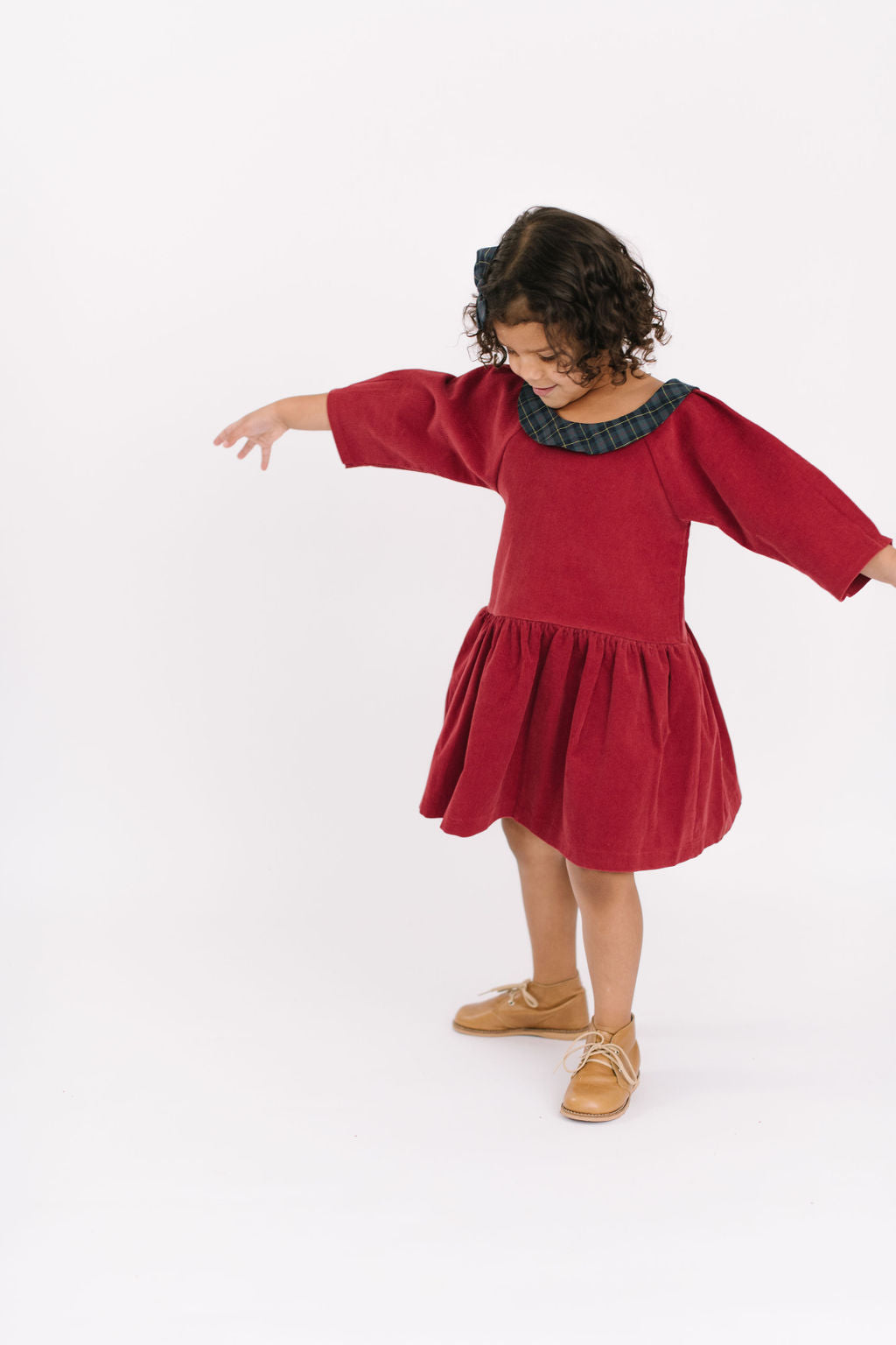 Celebration Dress in Currant Corduroy