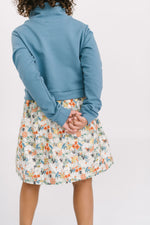 Load image into Gallery viewer, Funnel Sweatshirt Dress in Tide Meadow
