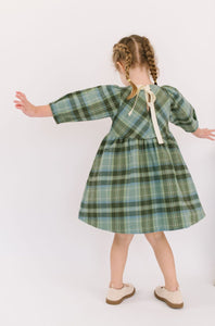 Birthday Dress in Laurel Plaid Flannel