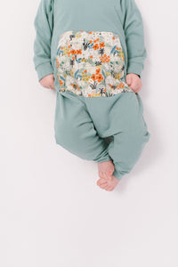 Zipper Romper in Pond Meadow