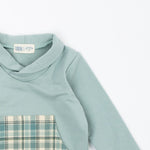 Load image into Gallery viewer, Bamboo Shawl Collar Sweatshirt in Glacier Plaid
