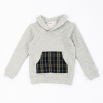 Load image into Gallery viewer, Shawl Collar Sweatshirt in Shadow Plaid
