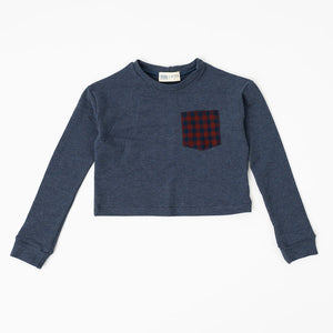 Bamboo Cropped Sweatshirt in Evening Rust