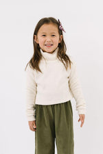 Load image into Gallery viewer, Funnel Cropped Sweatshirt in Cream Sherpa
