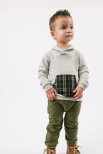 Load image into Gallery viewer, Shawl Collar Sweatshirt in Shadow Plaid
