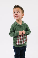 Load image into Gallery viewer, Shawl Collar Sweatshirt in Evergreen Stewart
