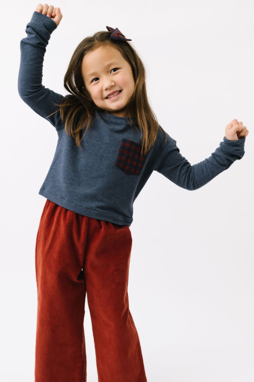 Bamboo Cropped Sweatshirt in Evening Rust