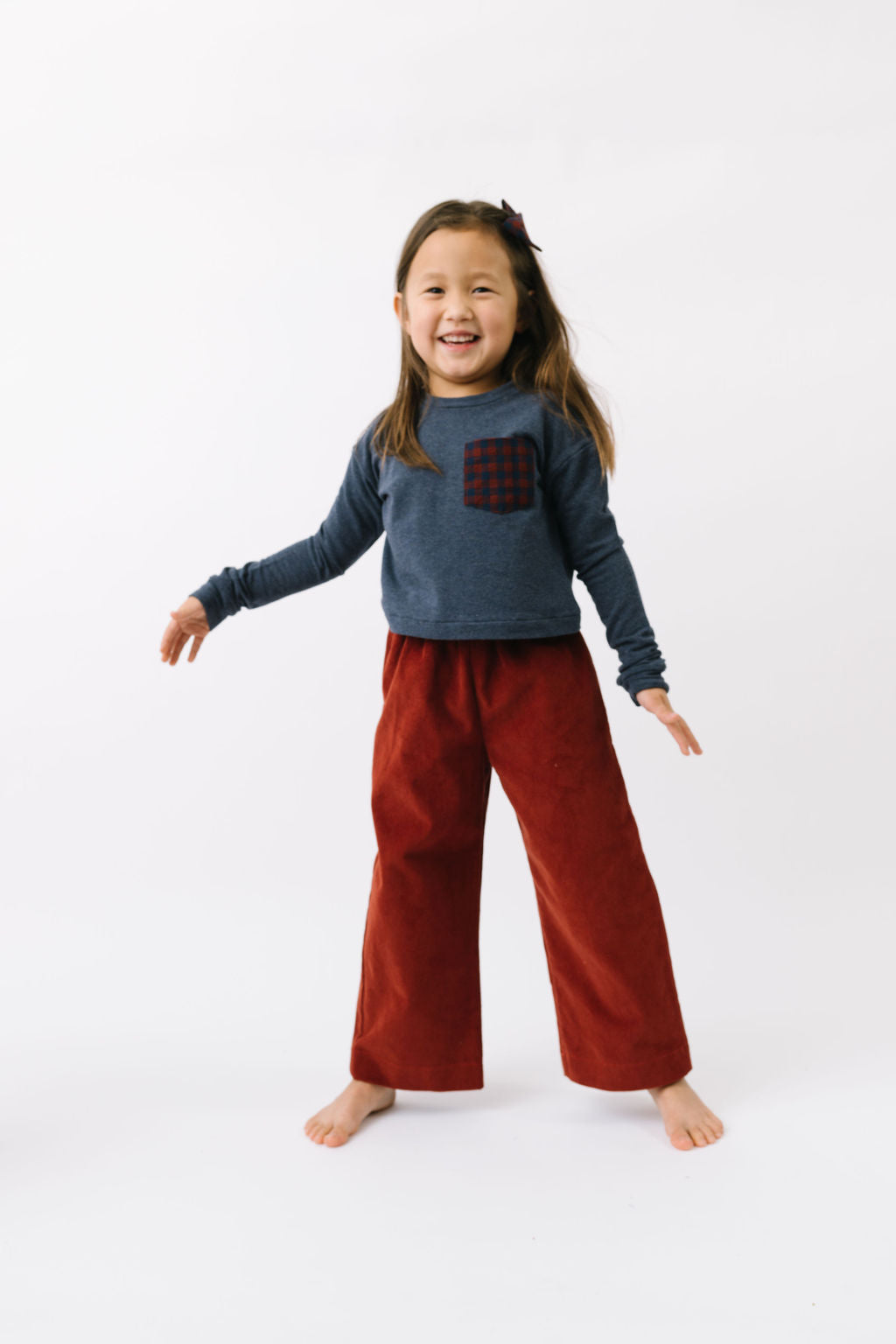Corduroy Gaucho Pant in Rust