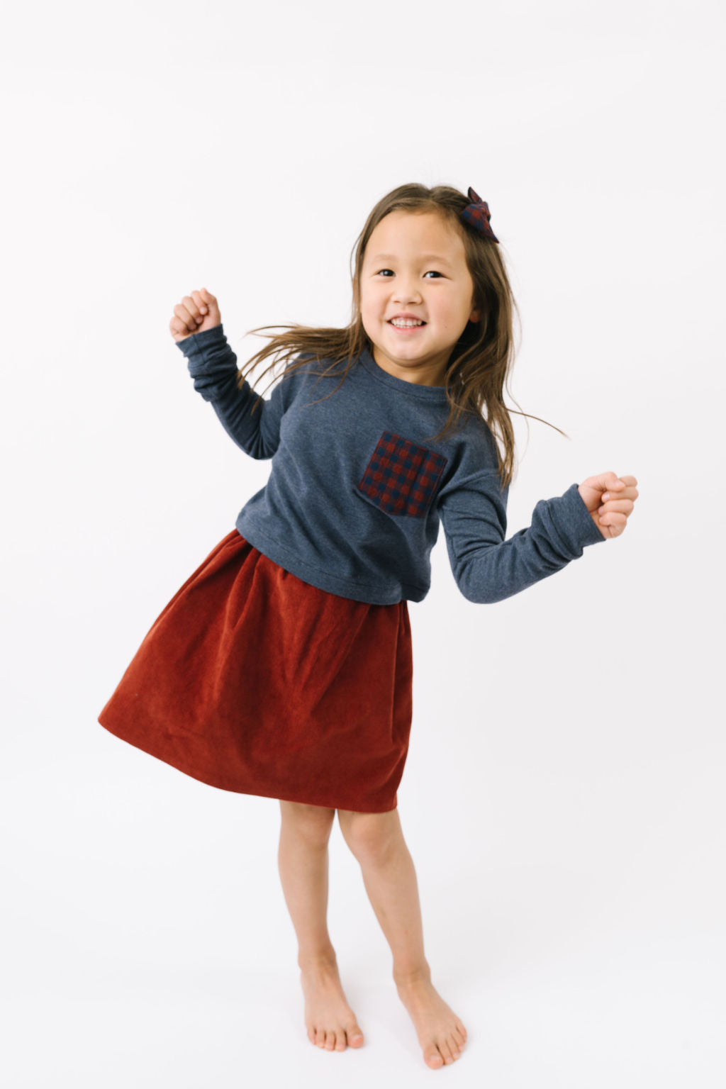 Bamboo Cropped Sweatshirt in Evening Rust