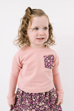Load image into Gallery viewer, Bamboo Cropped Sweatshirt in Plumrose
