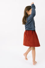 Load image into Gallery viewer, Reversible Skirt in Rust Gingham
