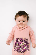 Load image into Gallery viewer, Shawl Collar Romper in Plumrose
