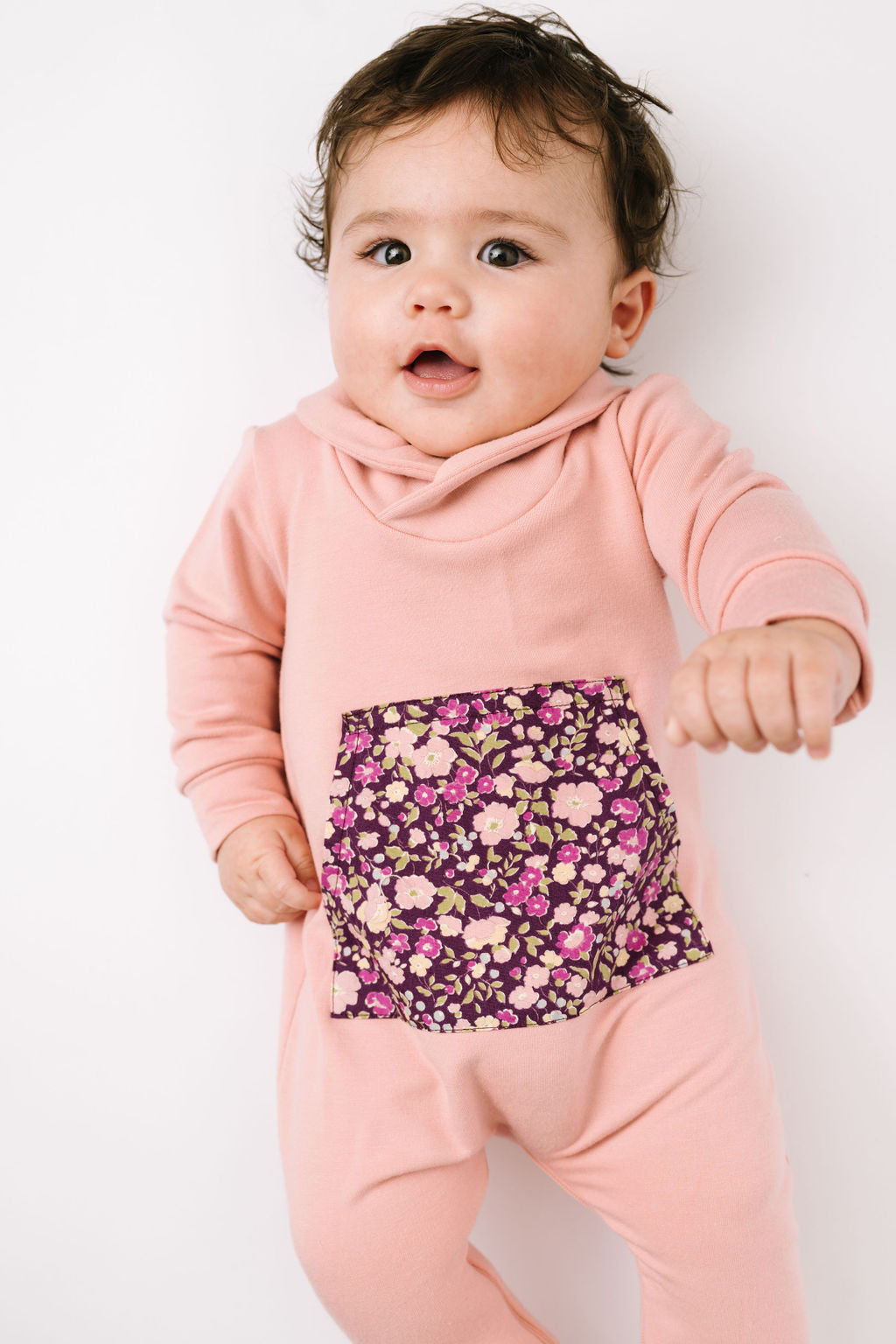 Shawl Collar Romper in Plumrose