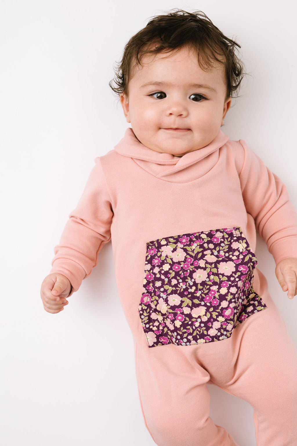 Shawl Collar Romper in Plumrose