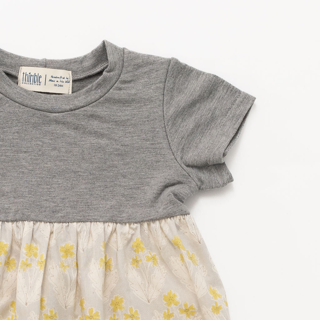 Playground Dress in Stone Blooms