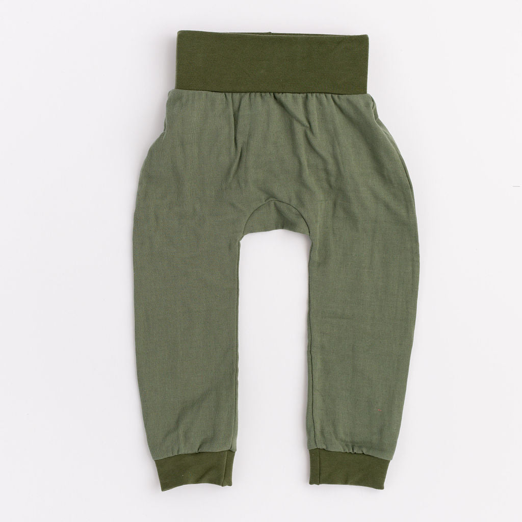 Gauze Jogger in Fern