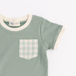 Load image into Gallery viewer, Ringer Pocket Tee in Sage
