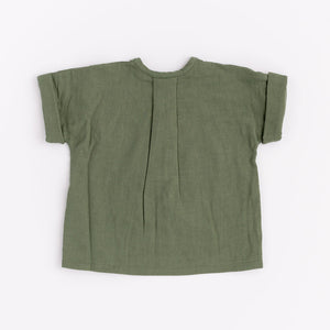 Popover Shirt in Fern Gauze