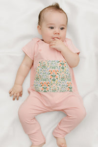 Bamboo Zipper Romper in Bouquet