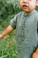 Load image into Gallery viewer, Popover Shirt in Fern Gauze
