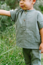 Load image into Gallery viewer, Popover Shirt in Fern Gauze
