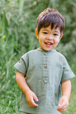 Load image into Gallery viewer, Popover Shirt in Fern Gauze
