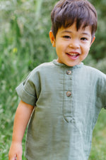 Load image into Gallery viewer, Popover Shirt in Fern Gauze
