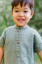 Load image into Gallery viewer, Popover Shirt in Fern Gauze
