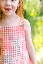Load image into Gallery viewer, Beach Dress in Watermelon Plaid
