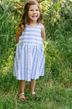 Load image into Gallery viewer, Weekend Dress in Harbor Seersucker
